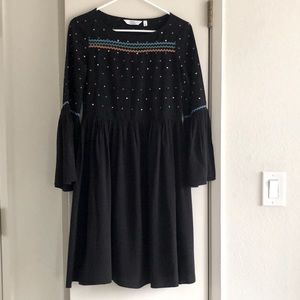 & Other Stories Dot and Squiggle Embroidered Dress